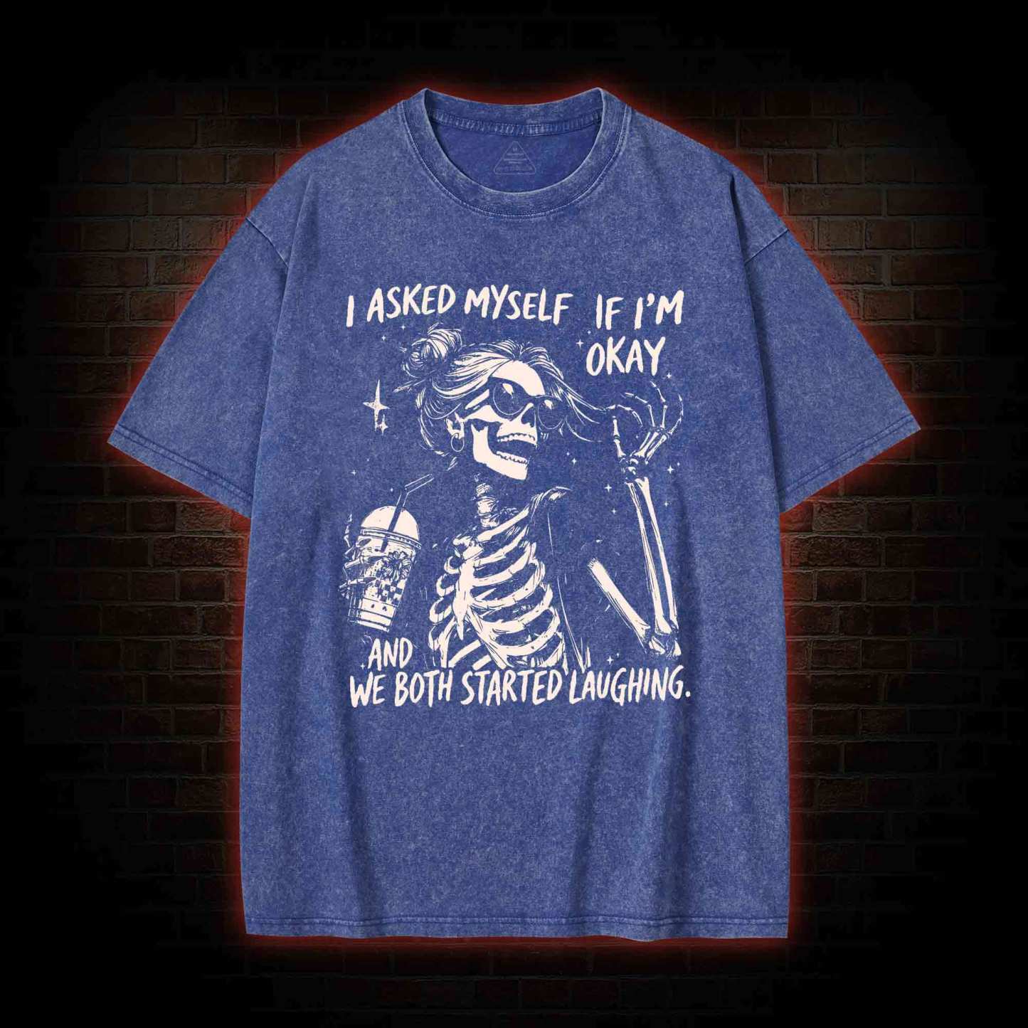 I Asked Myself If I'm Okay Washed T-shirt