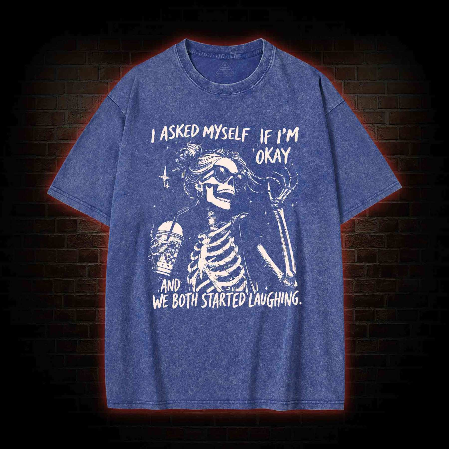 I Asked Myself If I'm Okay Washed T-shirt