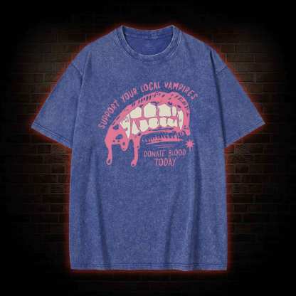 Support Local Vampires Washed T-shirt