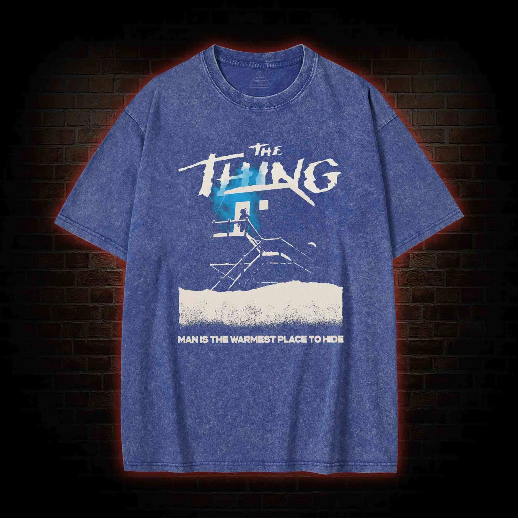 Man is the Warmest Place to Hide Washed T-shirt