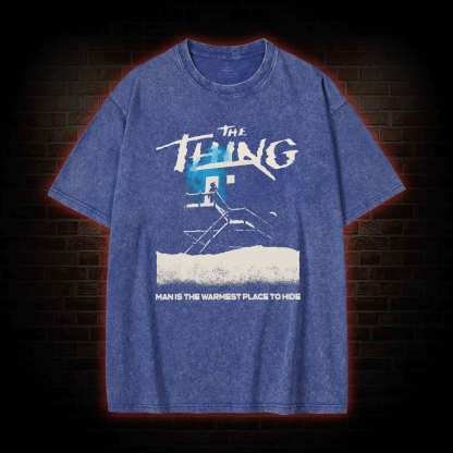 Man is the Warmest Place to Hide Washed T-shirt