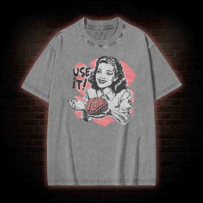 Use Your Brain Aesthetic Washed T-shirt