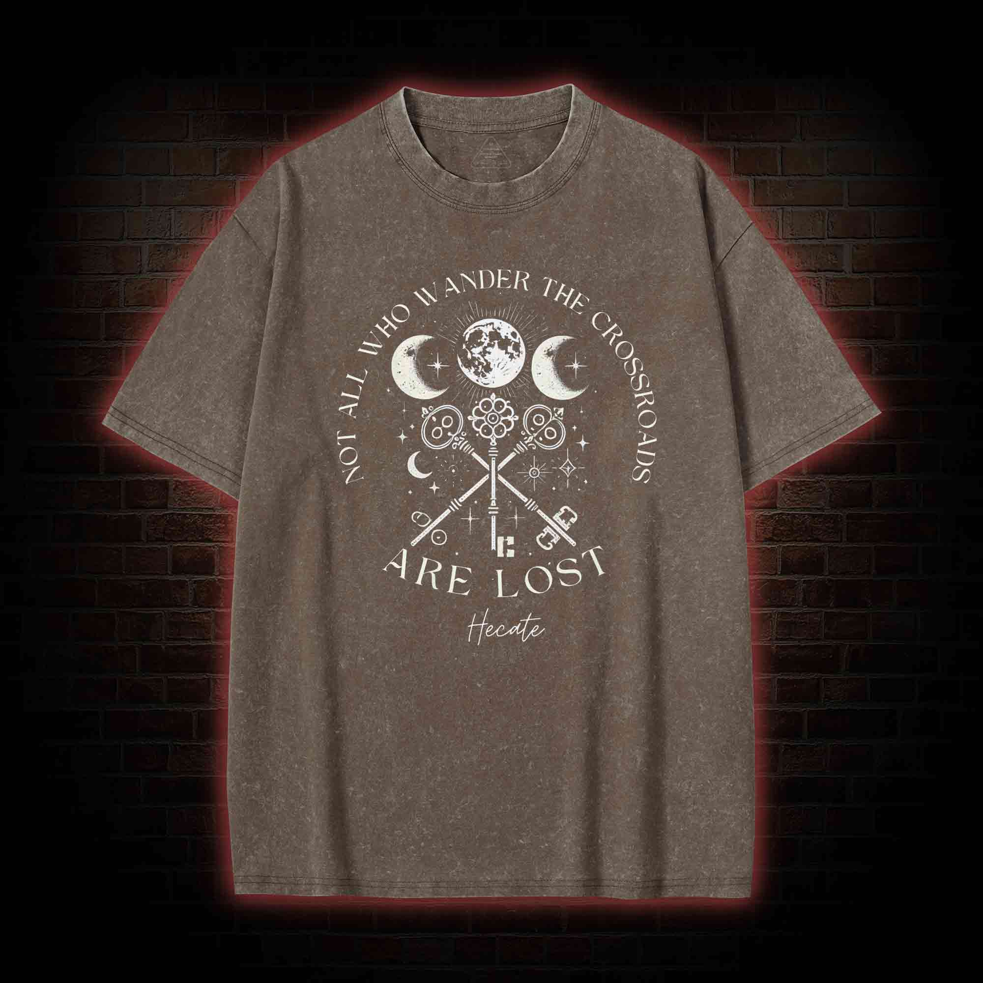 Not All Who Wander the Crossroads are Lost Washed T-shirt