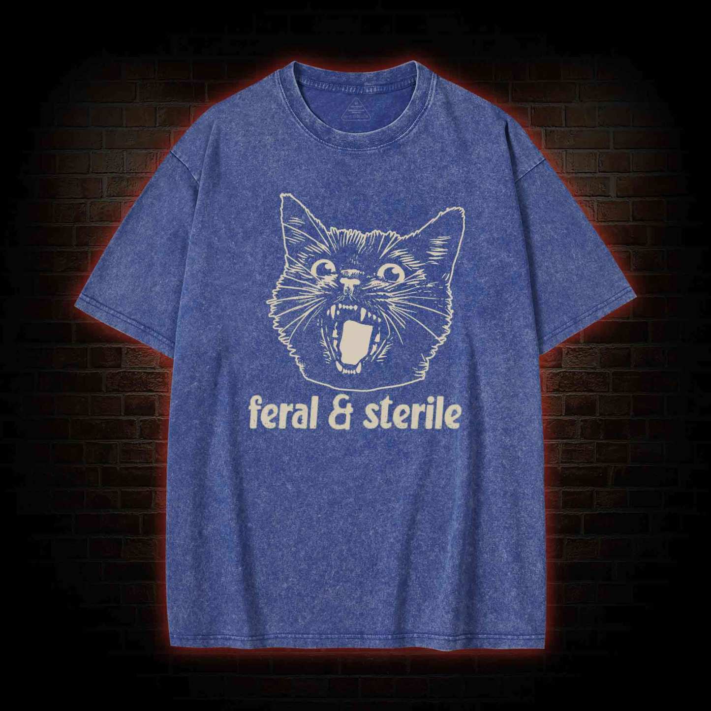 Feral and Sterile Cat Washed T-shirt