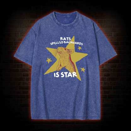 Rats Spelled Backwards is Star Washed T-shirt