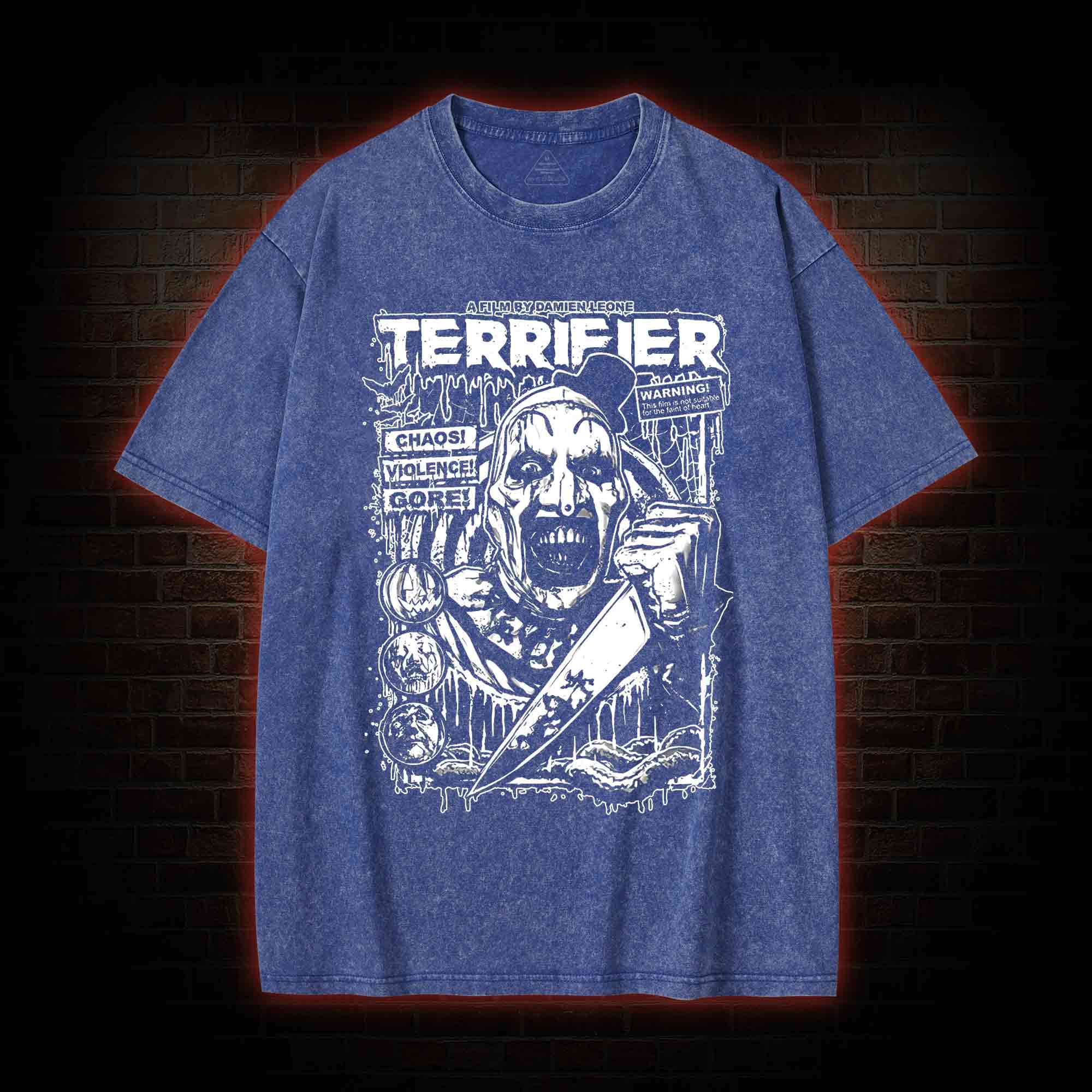 He was Creating an Evil Art form Washed T-shirt