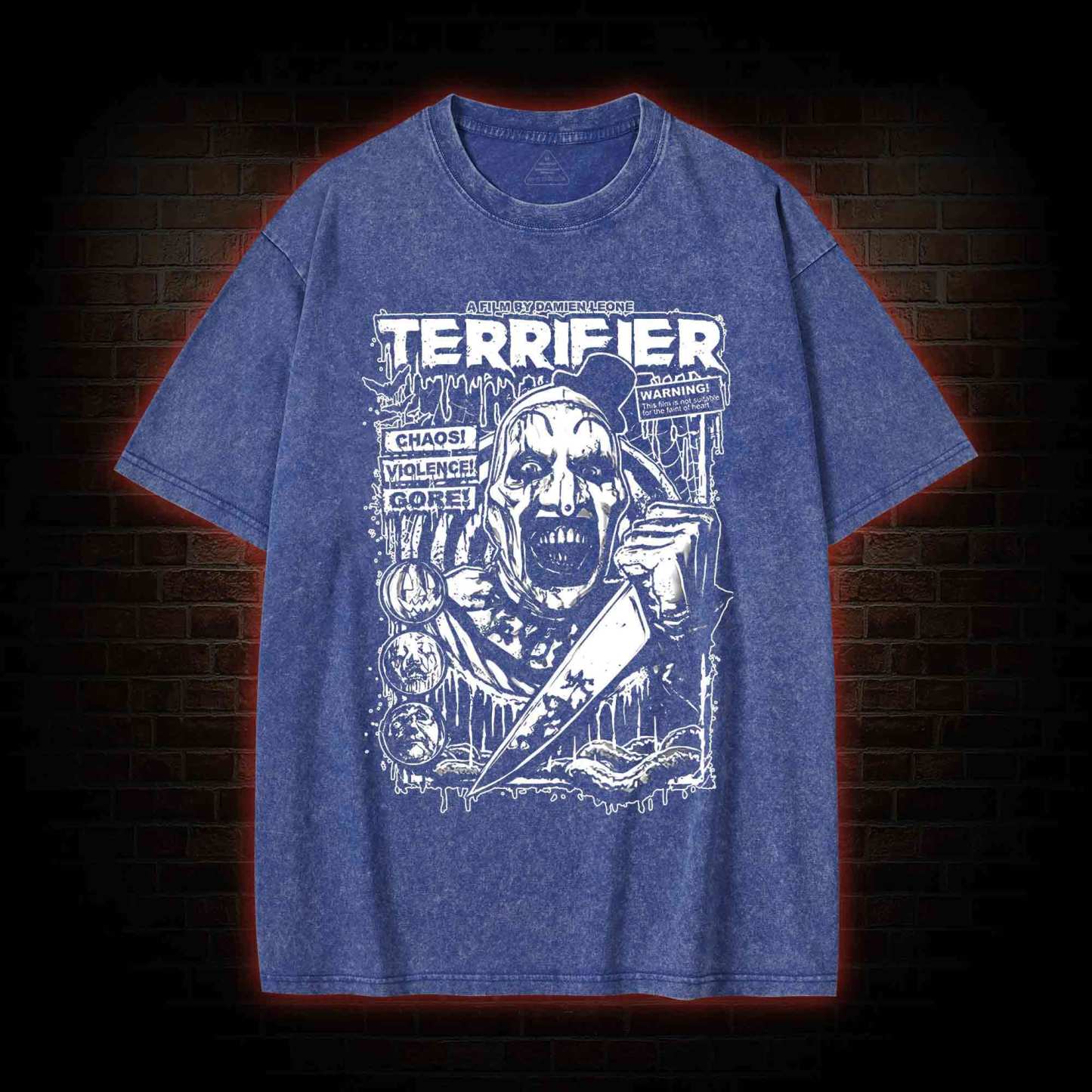 He was Creating an Evil Art form Washed T-shirt