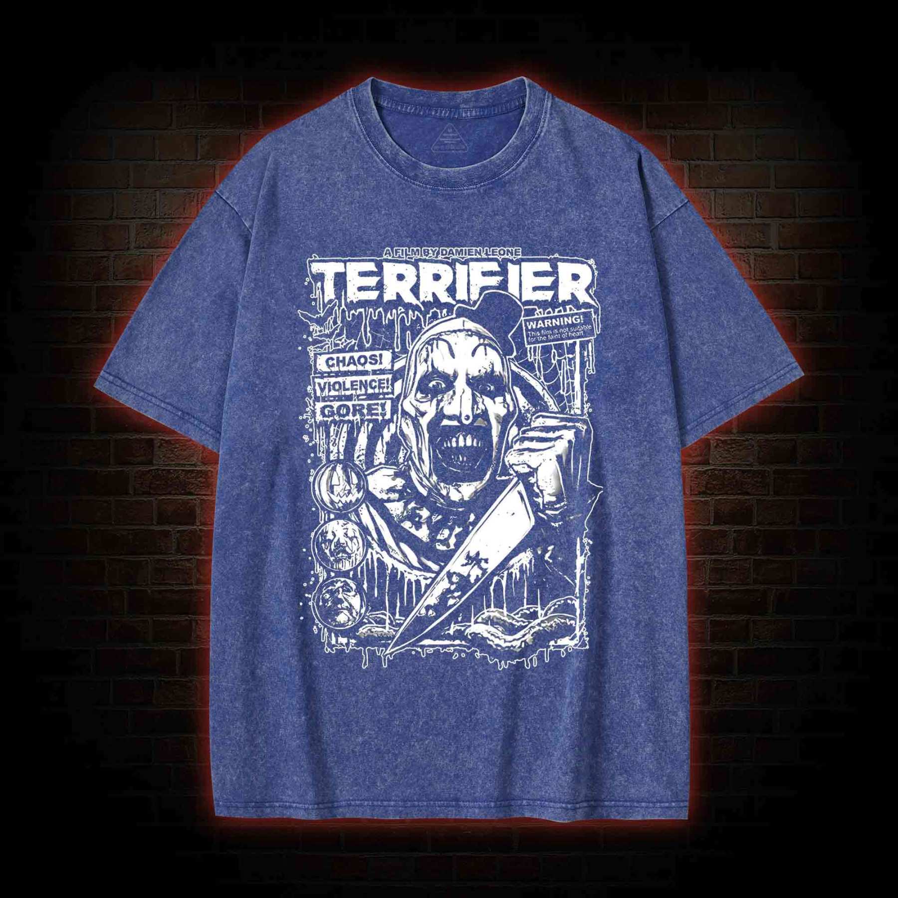 He was Creating an Evil Art form Washed T-shirt