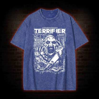 He was Creating an Evil Art form Washed T-shirt