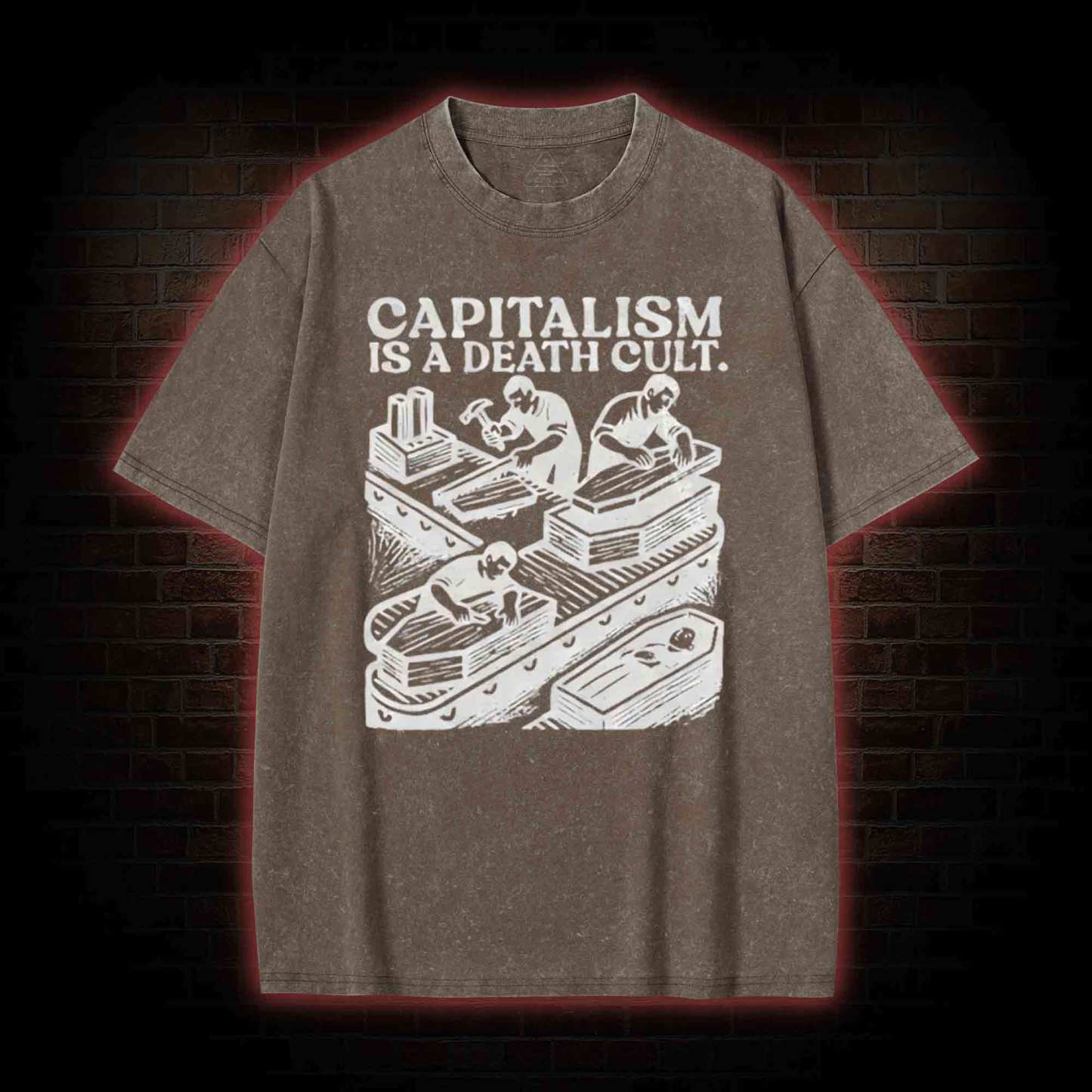Capitalism is A Death Cult Washed T-shirt