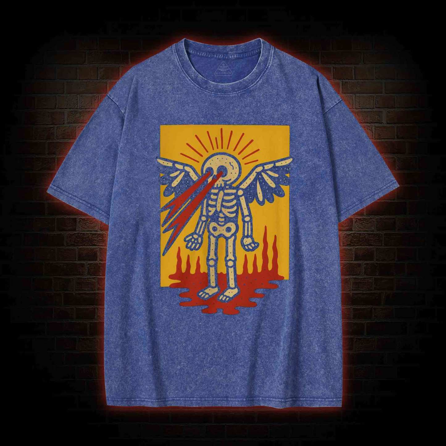 Skeletal Angel Washed T-shirt