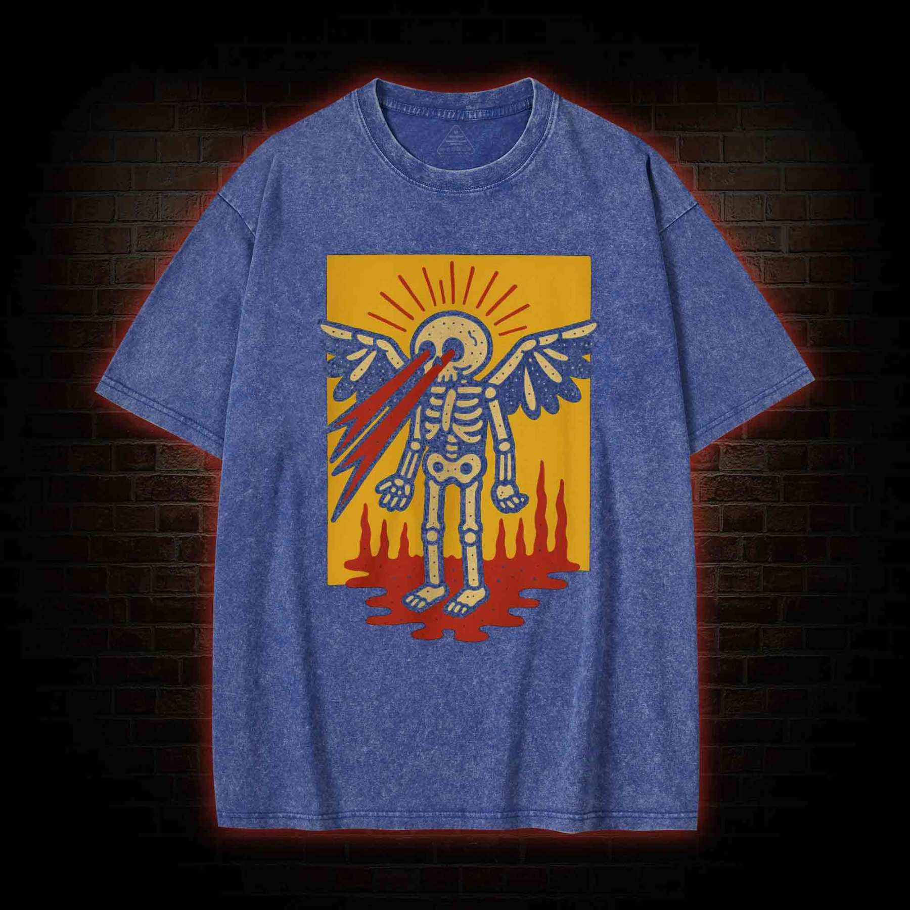 Skeletal Angel Washed T-shirt