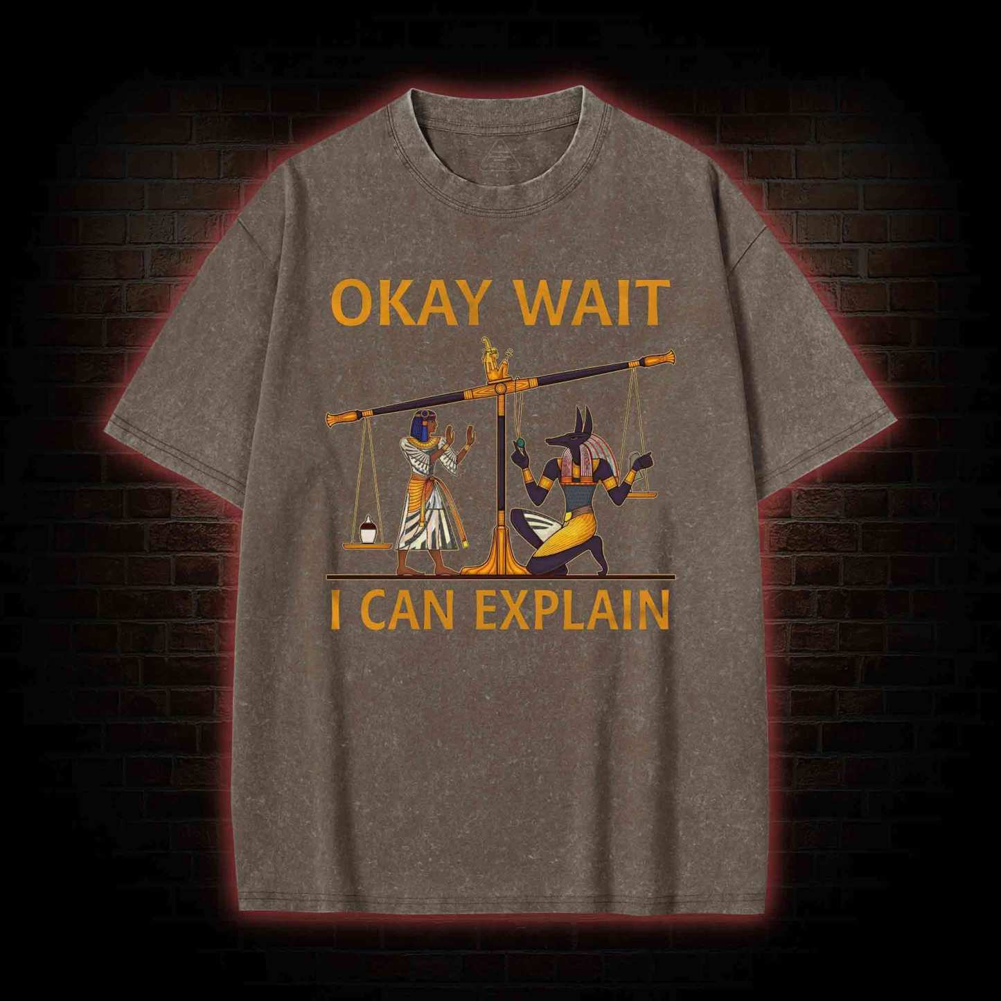 Okay Wait I can Explain Washed T-shirt