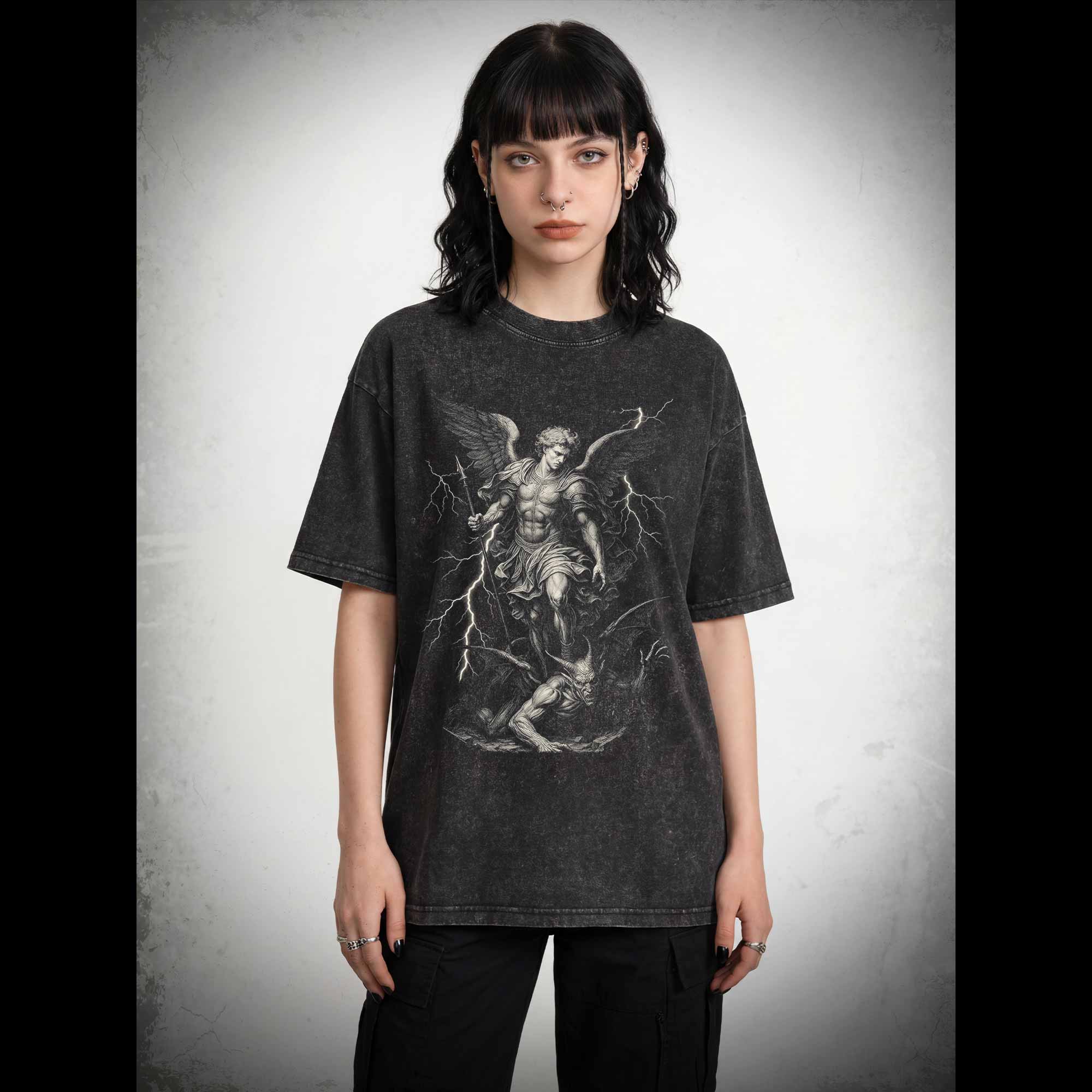 Saint Michael Archangel Washed T-shirt