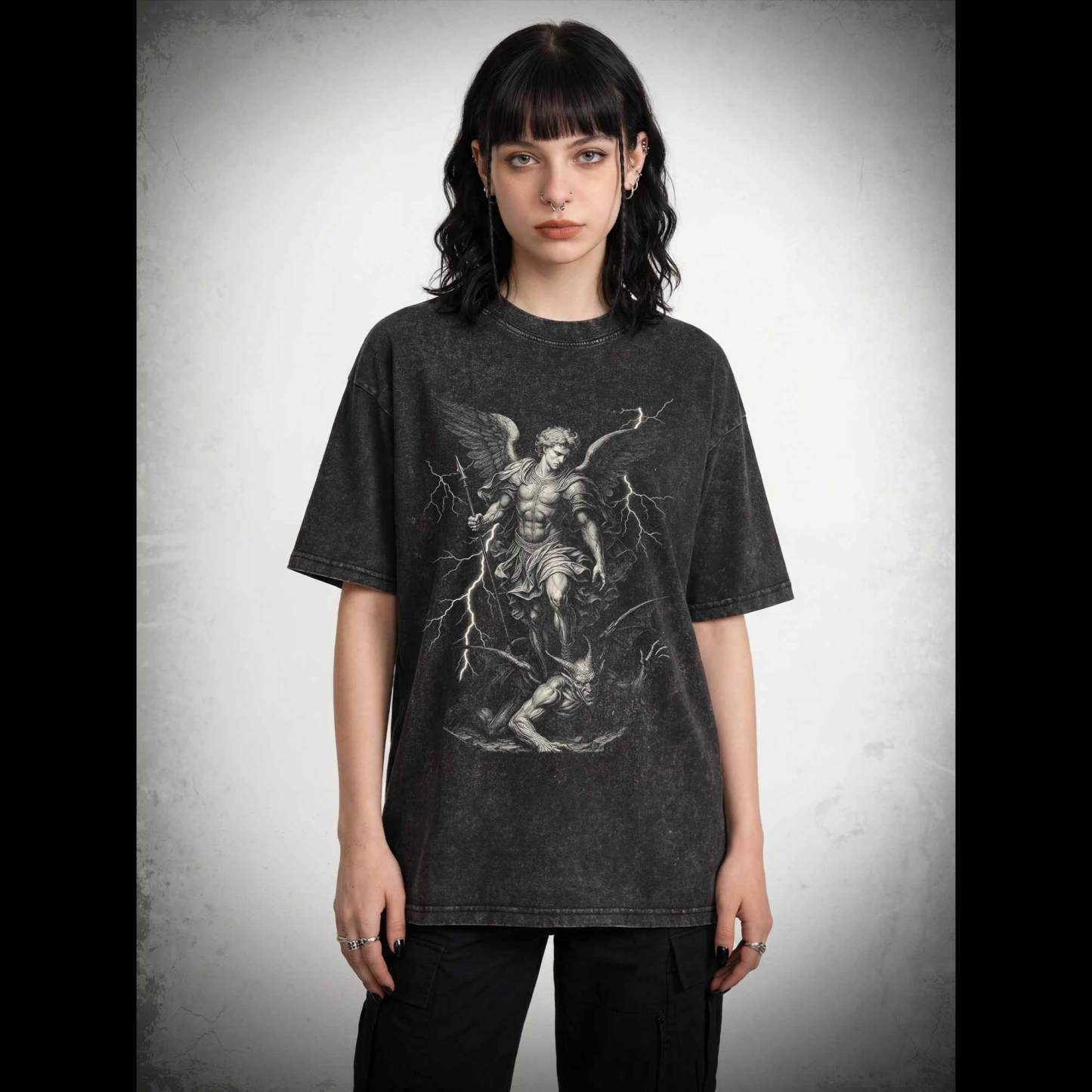 Saint Michael Archangel Washed T-shirt