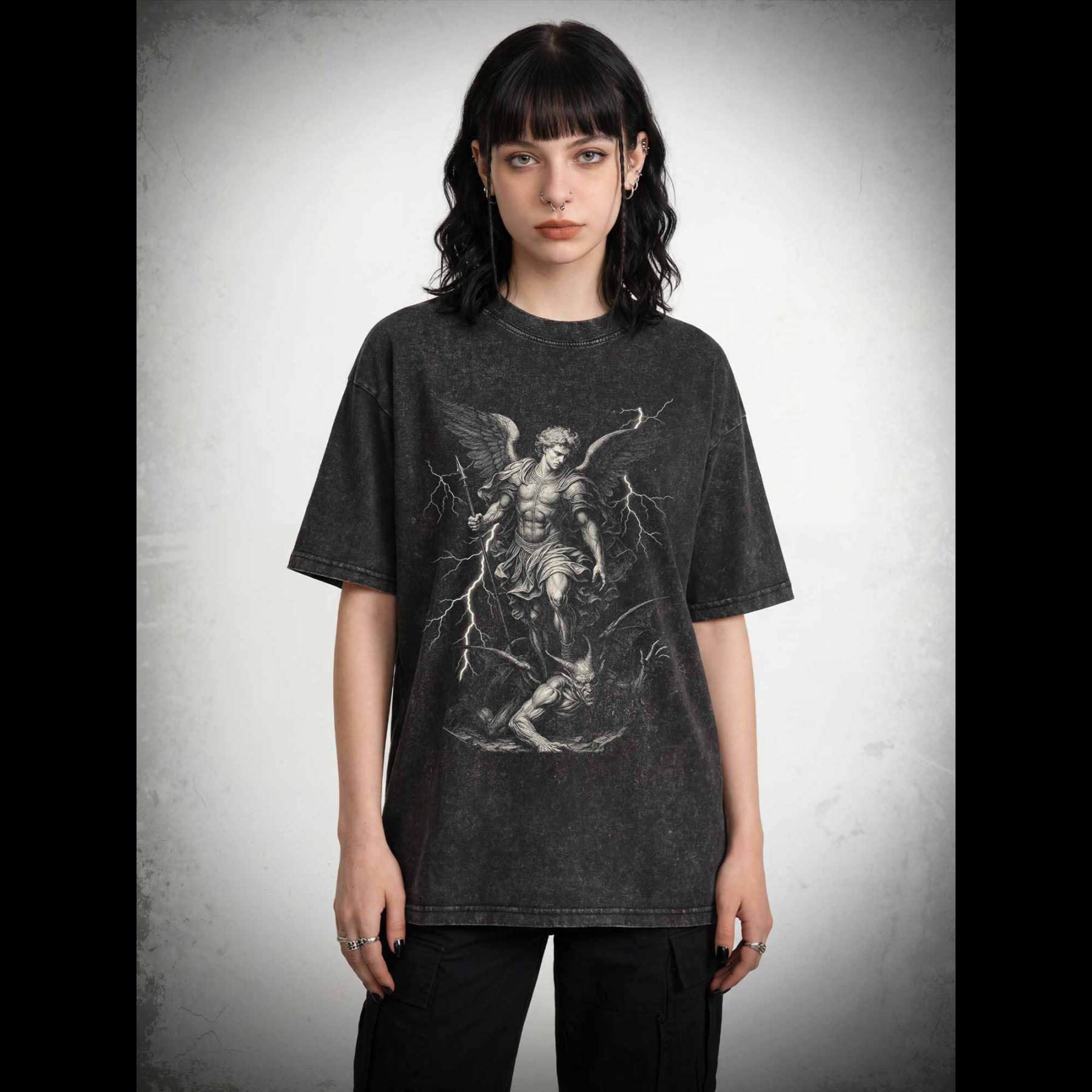 Saint Michael Archangel Washed T-shirt