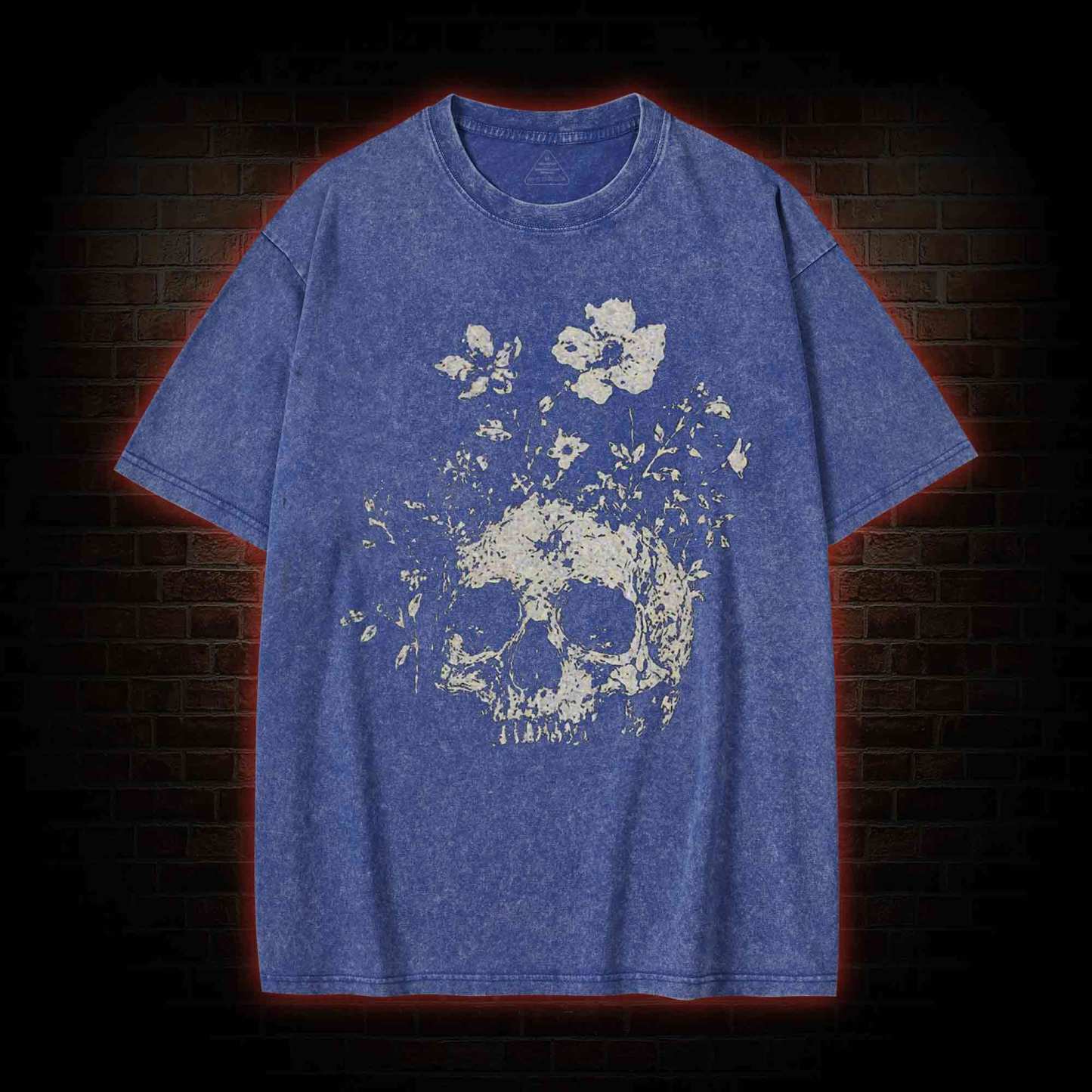 Floral Skull Washed T-shirt