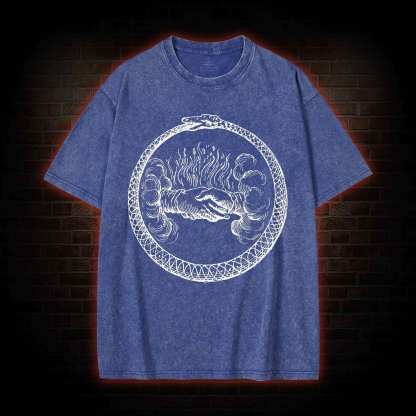 Mysterious Ouroboros Washed T-shirt