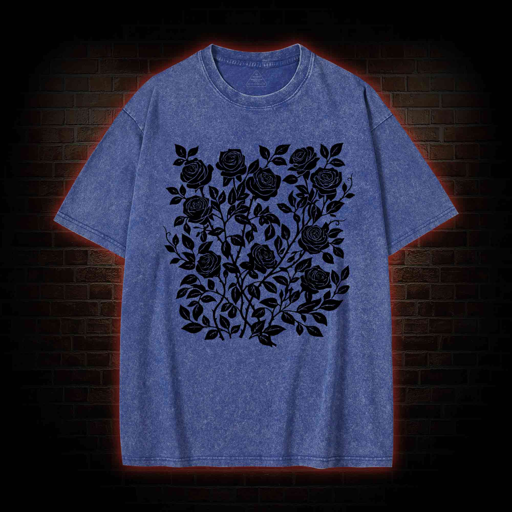 Gothic Flower Washed T-shirt