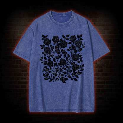 Gothic Flower Washed T-shirt