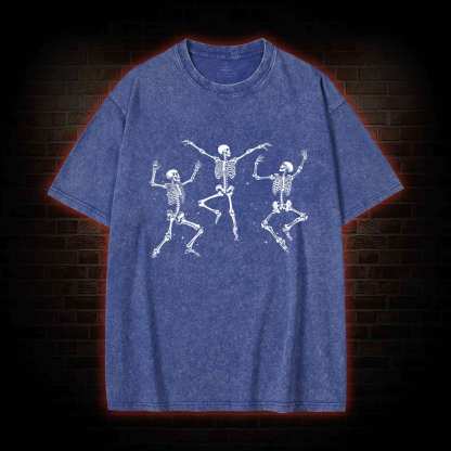 Dancing Skeleton Washed T-shirt