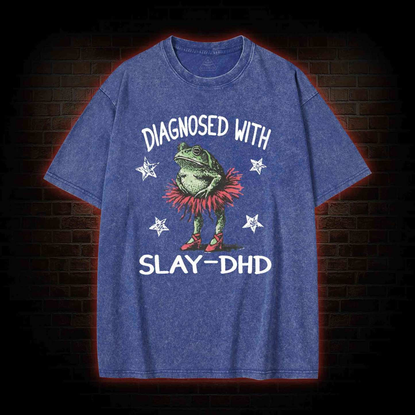 Diagnosed with Slay-dhd Washed T-shirt