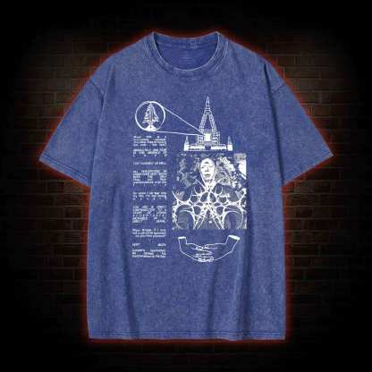 He Rotates His Marshmallow in the Fire Washed T-shirt