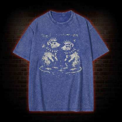 Funny Rat Washed T-shirt