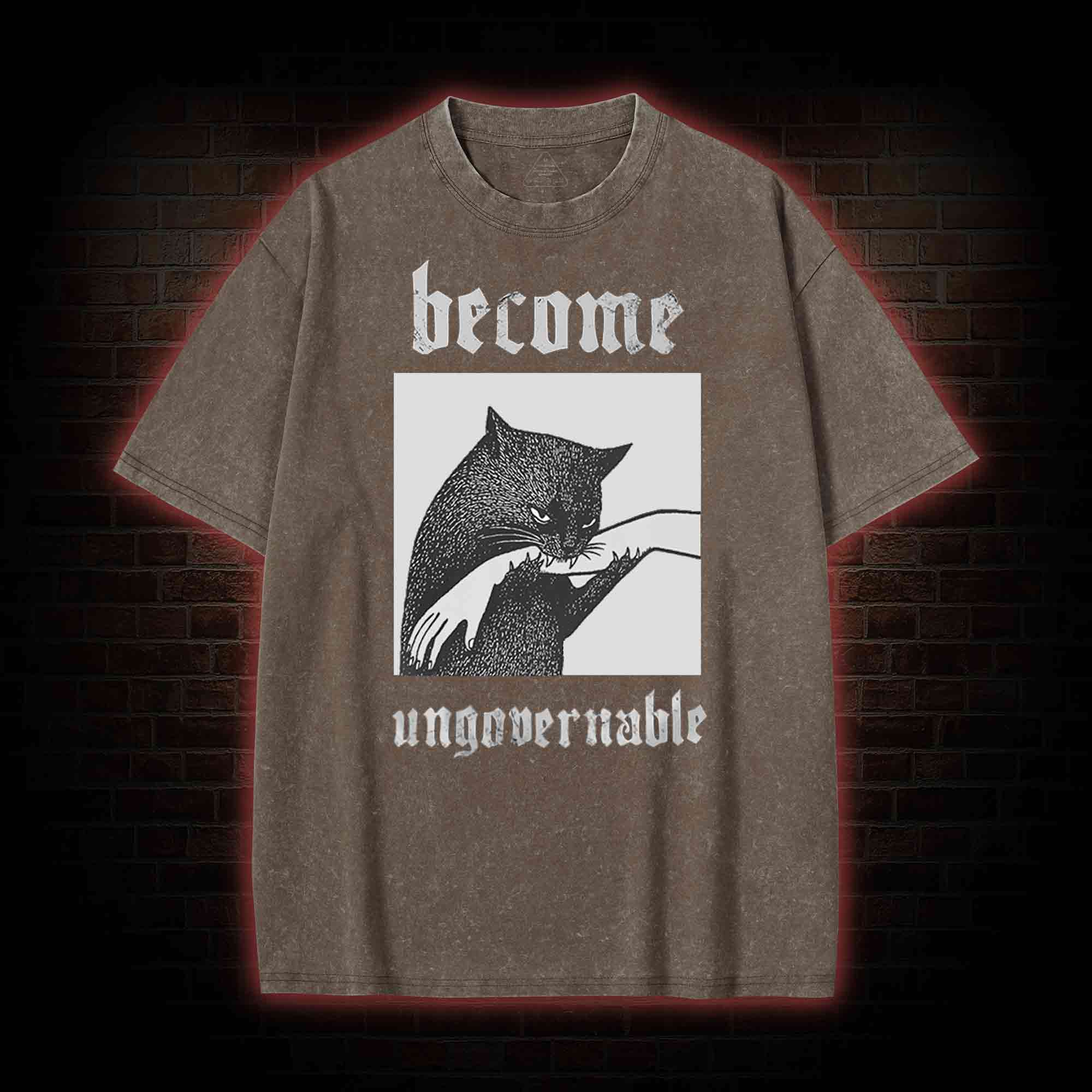 Silly Cats Washed T-shirt