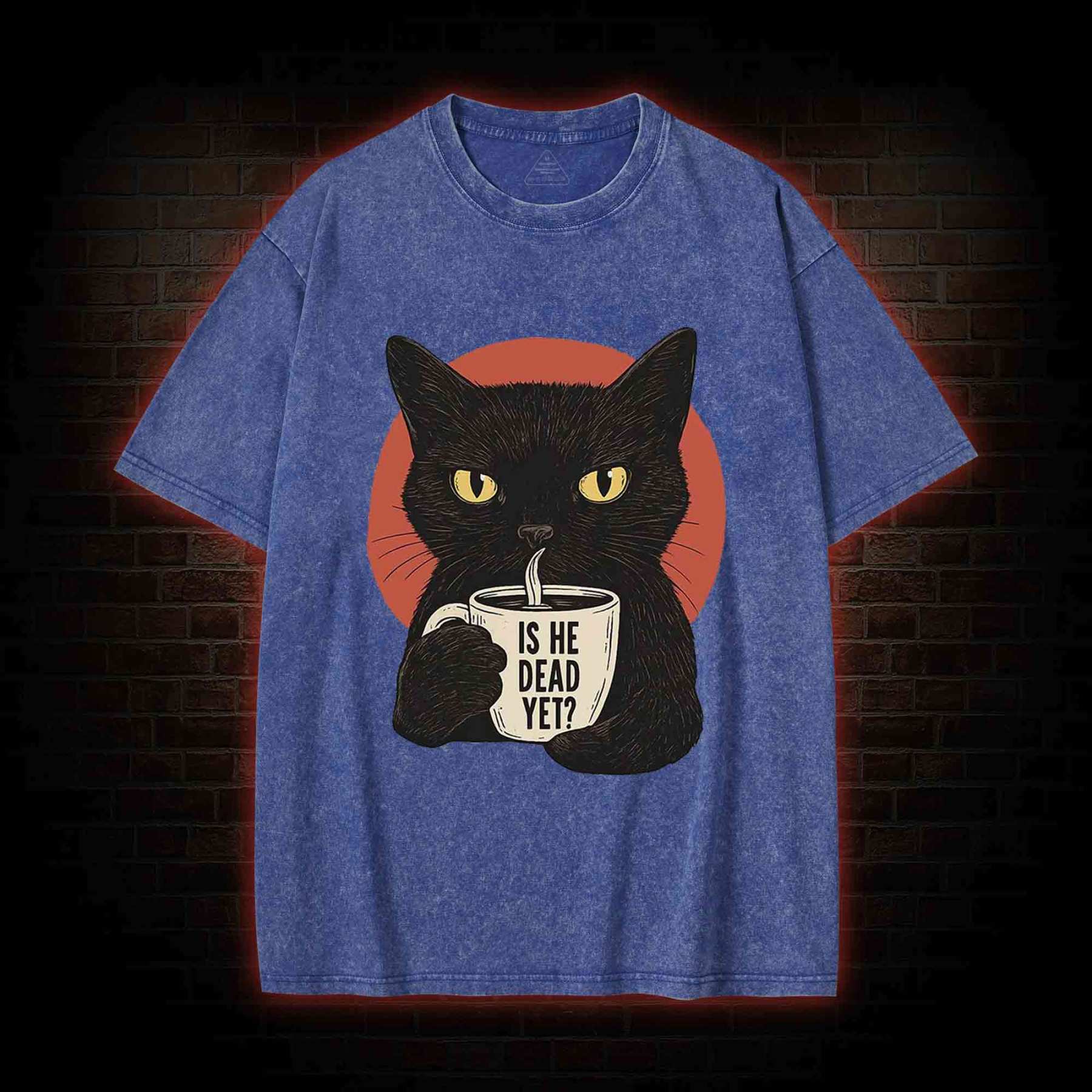 Is He Dead Yet Cat Washed T-shirt