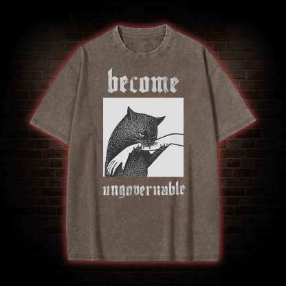 Silly Cats Washed T-shirt