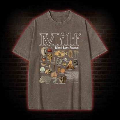 Man I Love Fossils Washed T-shirt