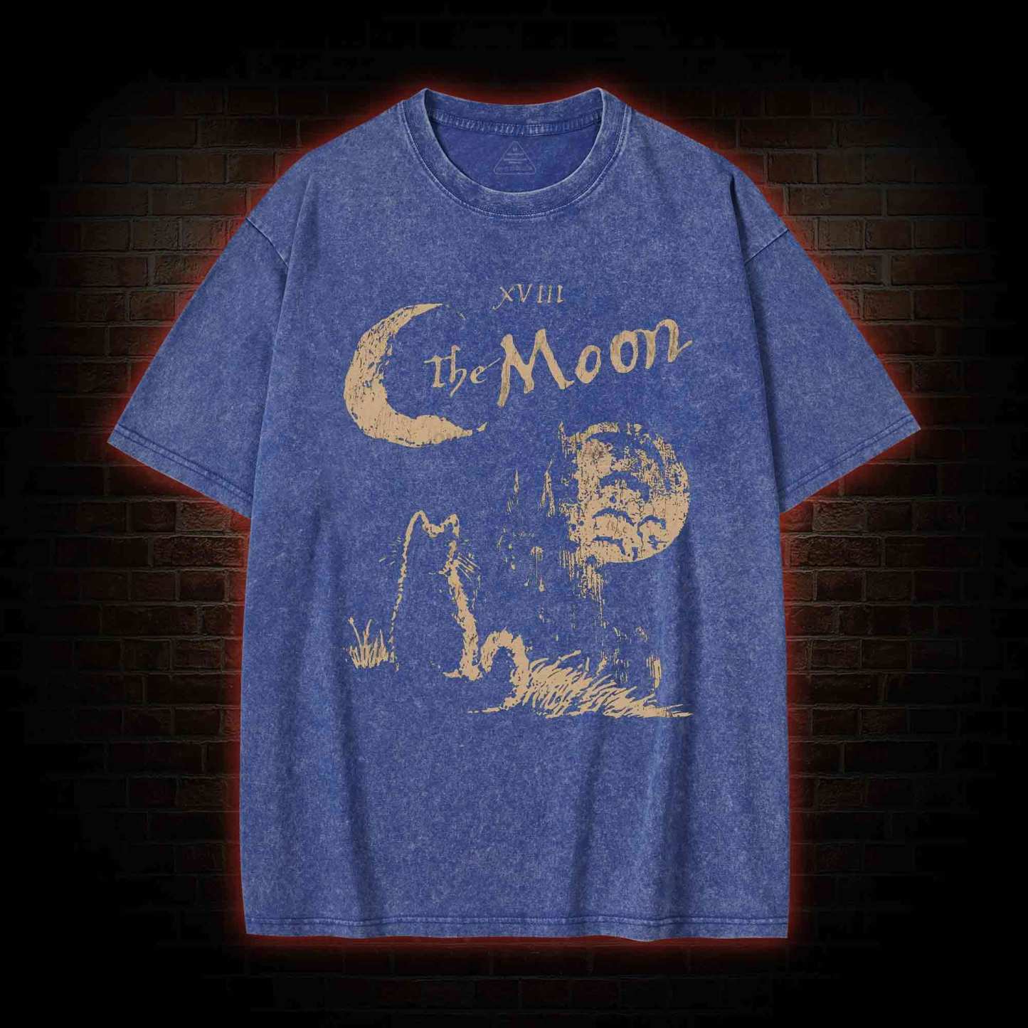 The Moon Cat Washed T-shirt
