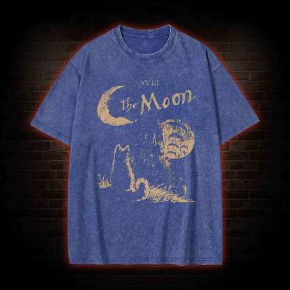 The Moon Cat Washed T-shirt