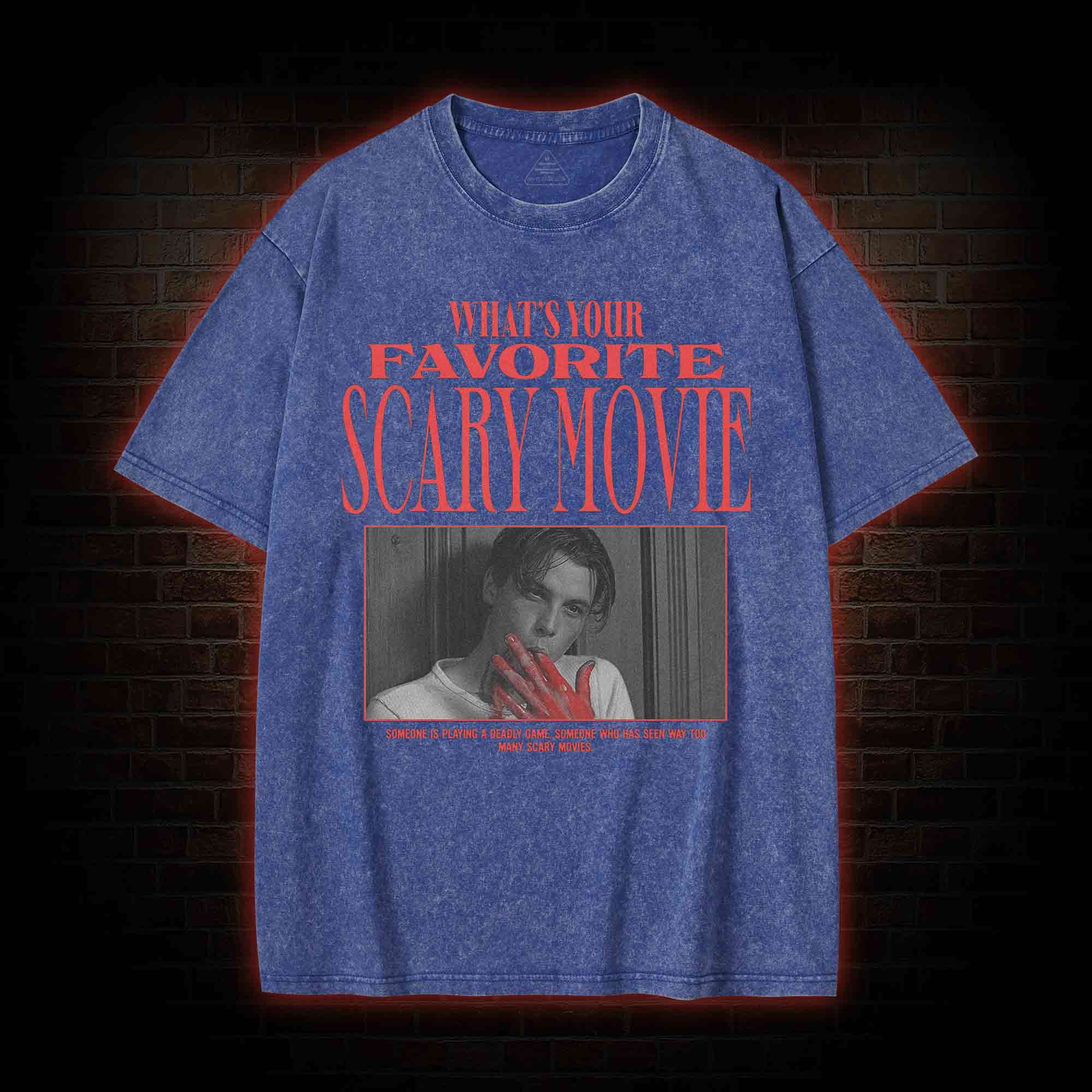 What's Your Favorite Scary Movie Washed T-shirt
