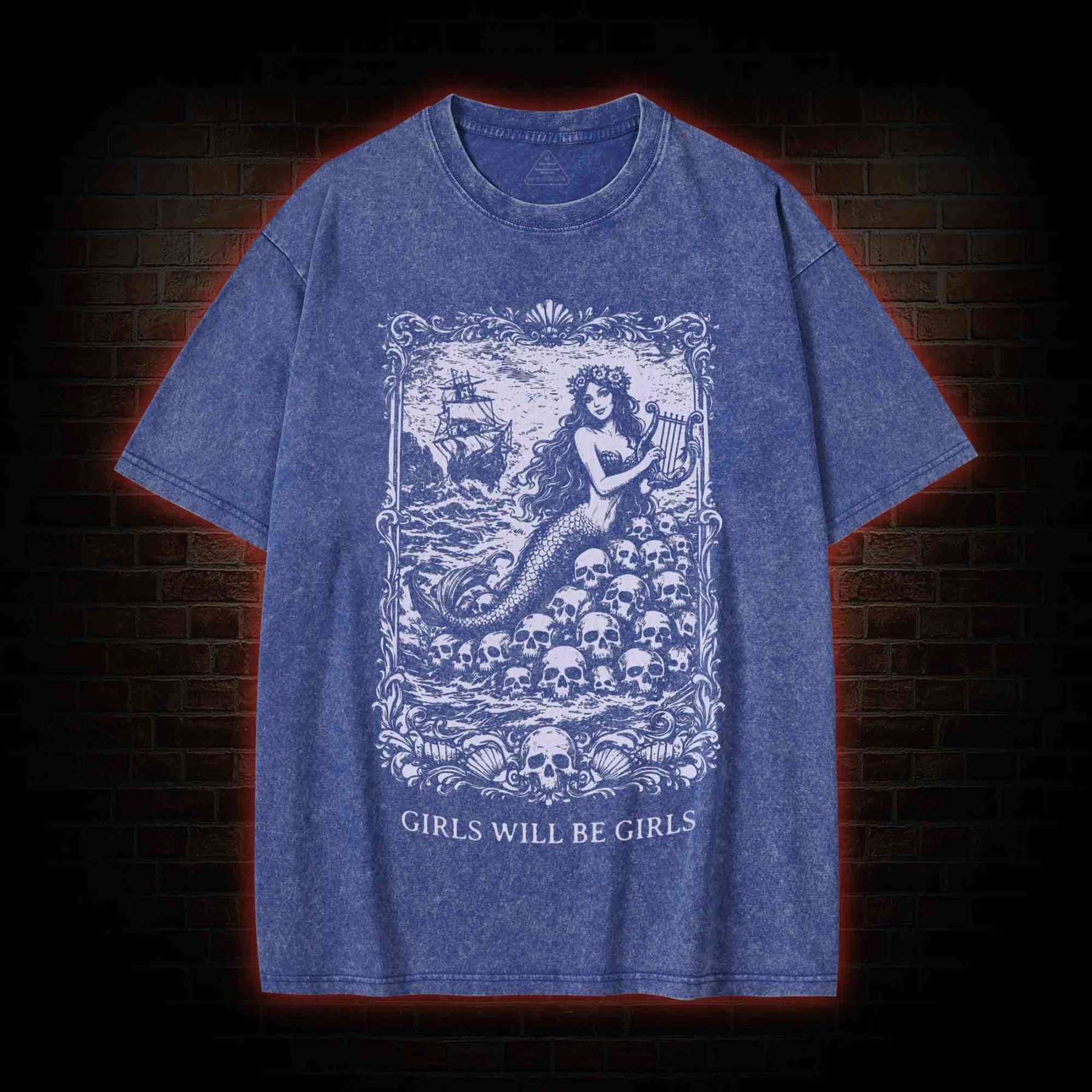 Girls will be Girls Washed T-shirt