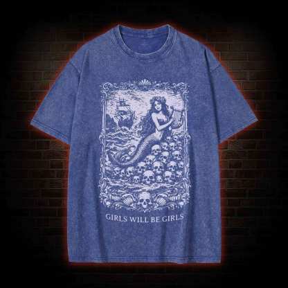 Girls will be Girls Washed T-shirt