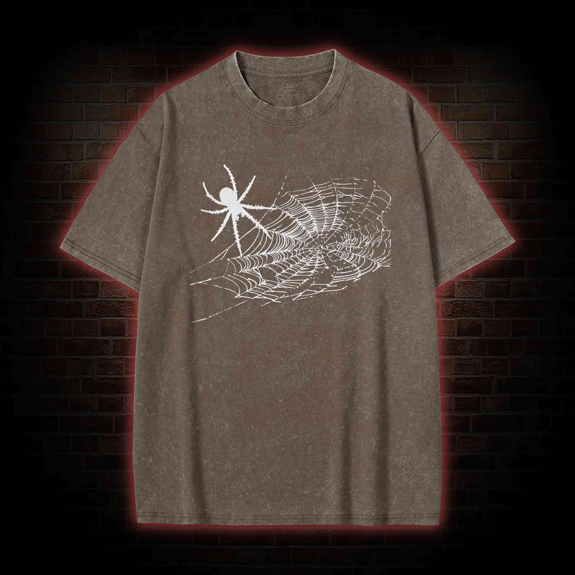 Spider Web Bat Washed T-shirt