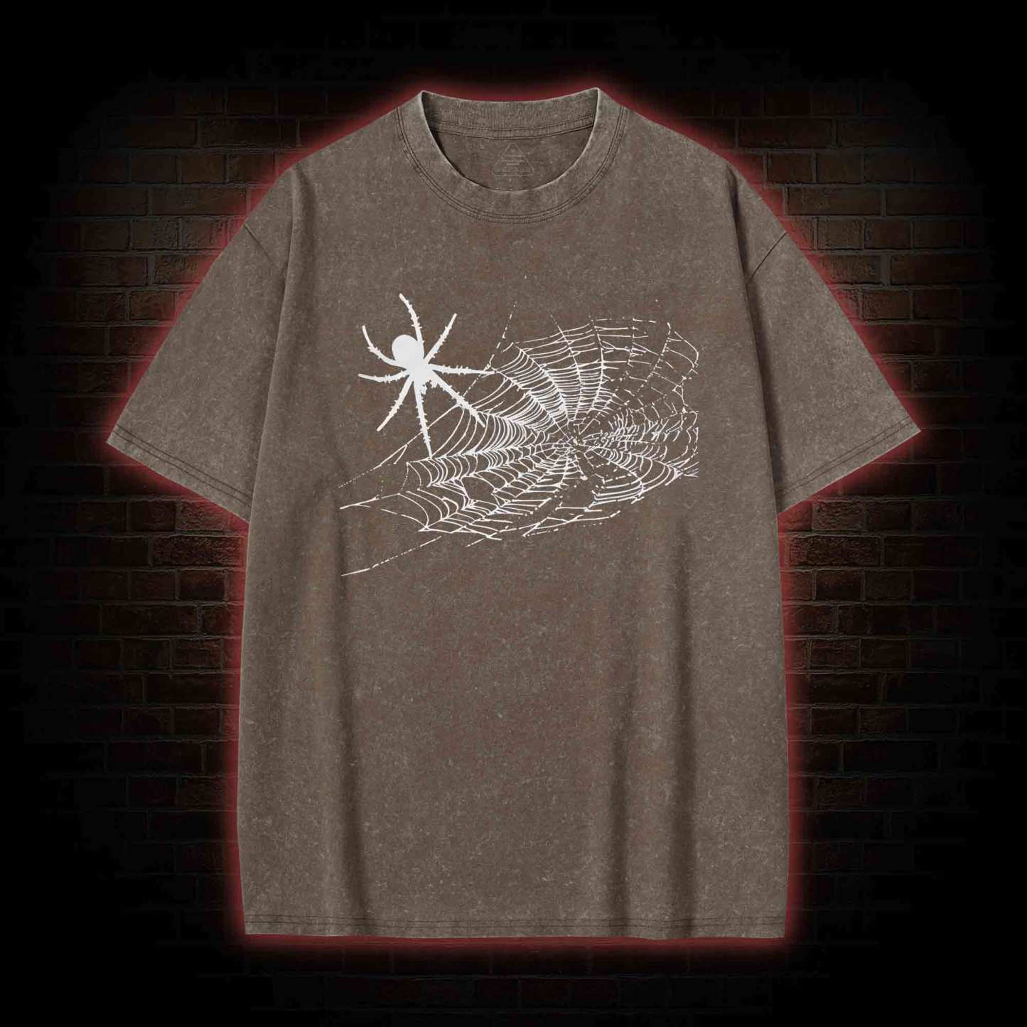 Spider Web Bat Washed T-shirt
