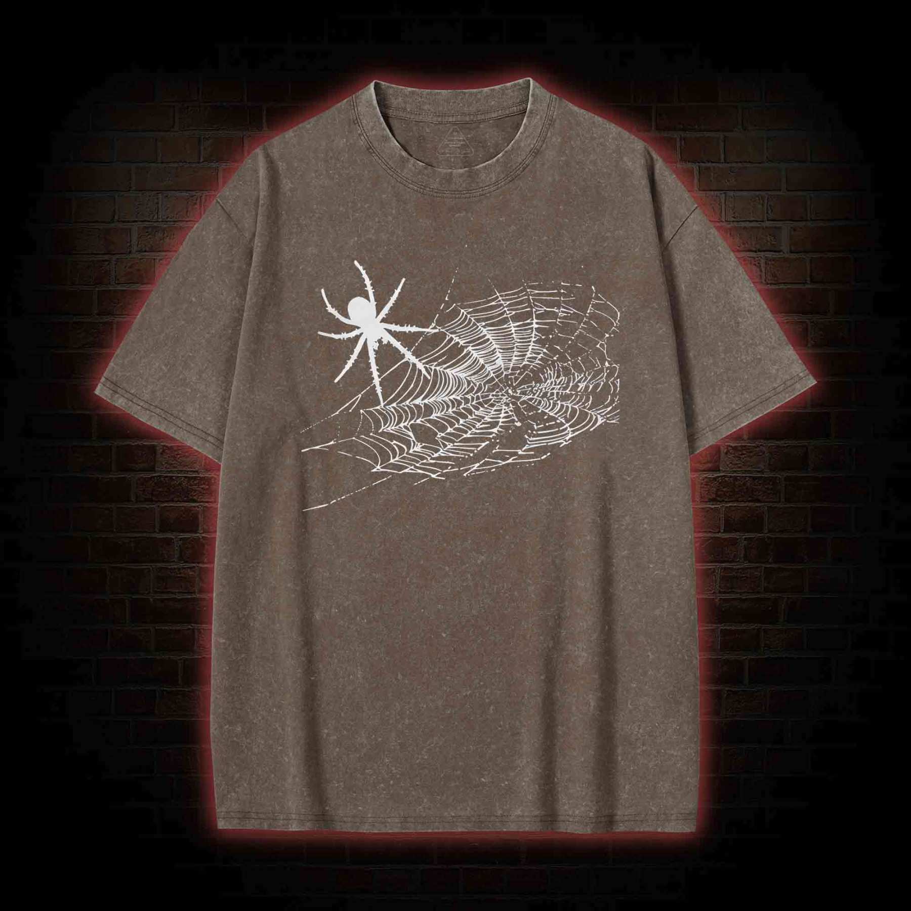 Spider Web Bat Washed T-shirt