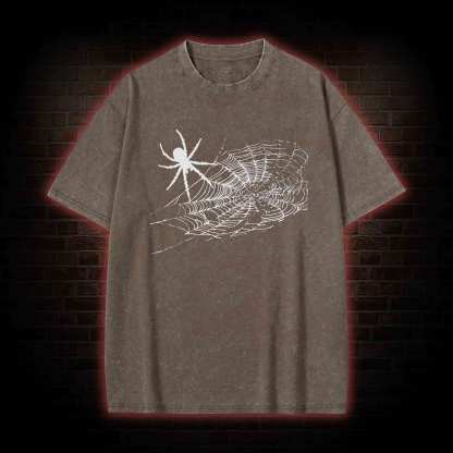 Spider Web Bat Washed T-shirt