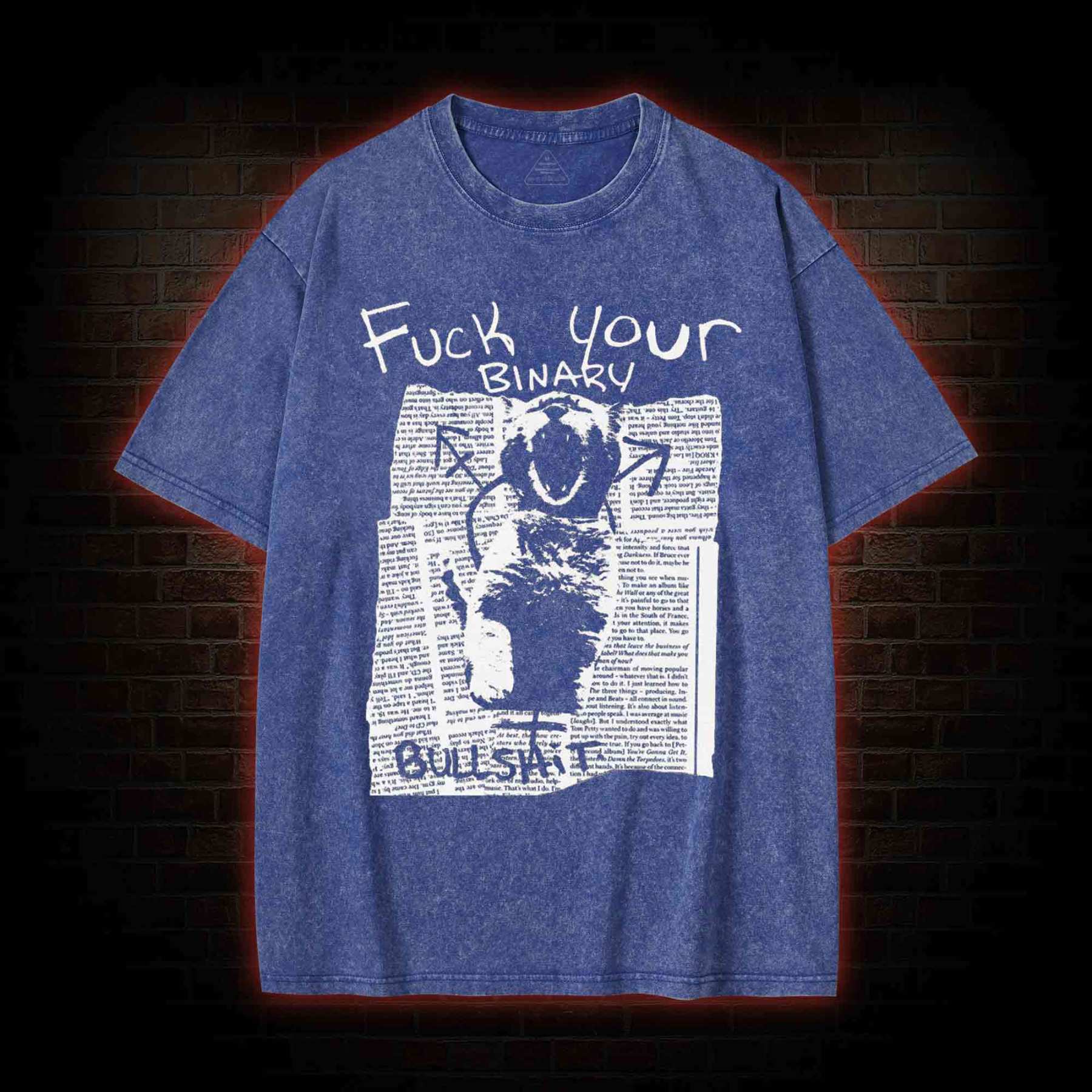 Fuck Your Binary Washed T-shirt