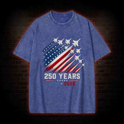 Patriotic Jet Fighter Washed T-shirt