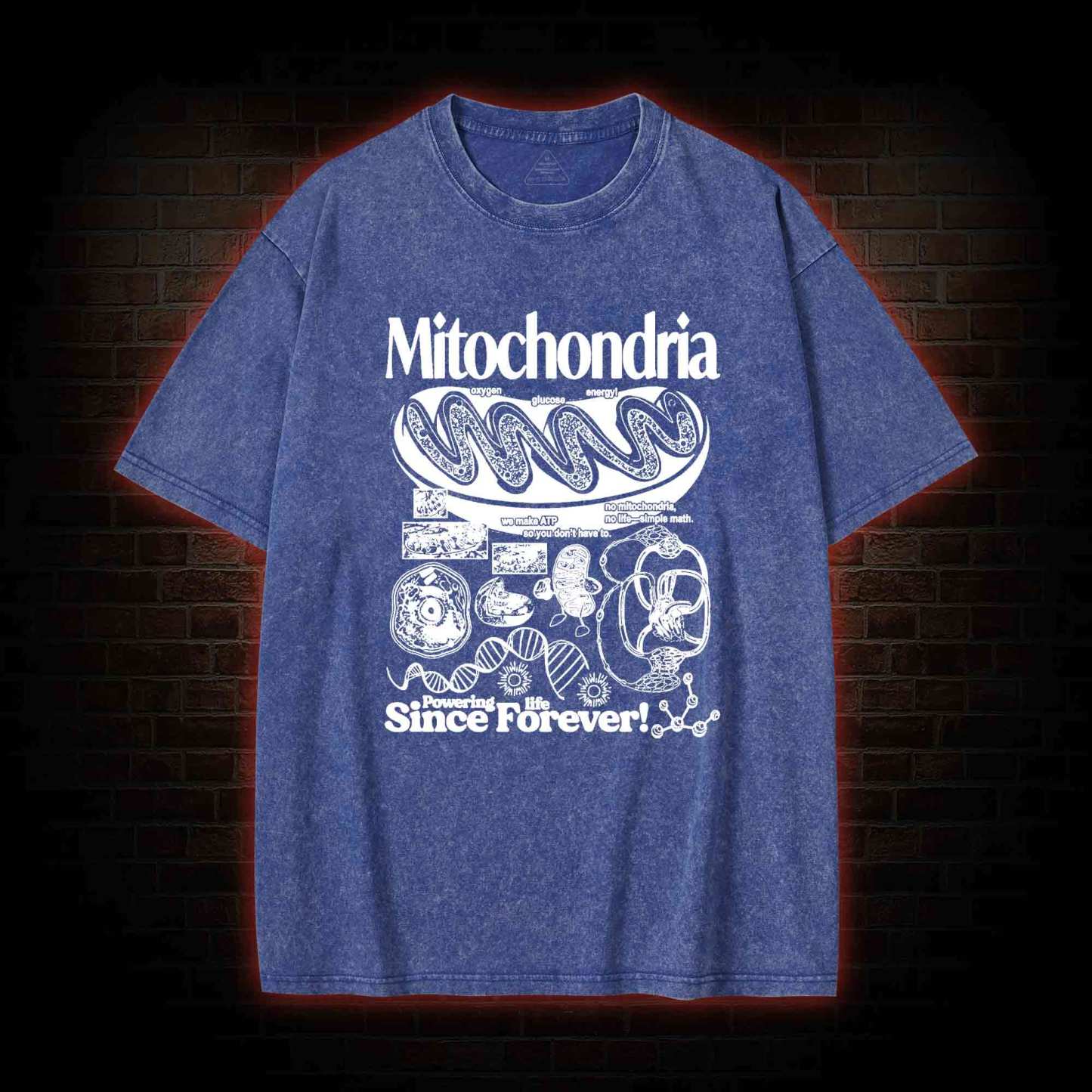 Mitochondria Washed T-shirt