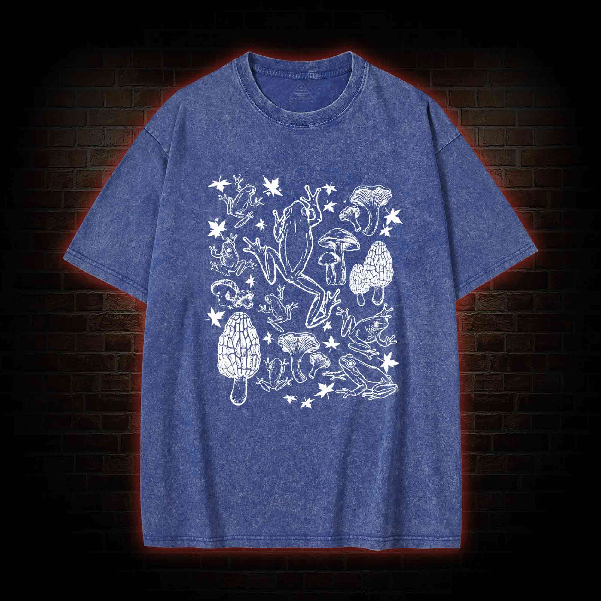 Frogs and Mushrooms Washed T-shirt