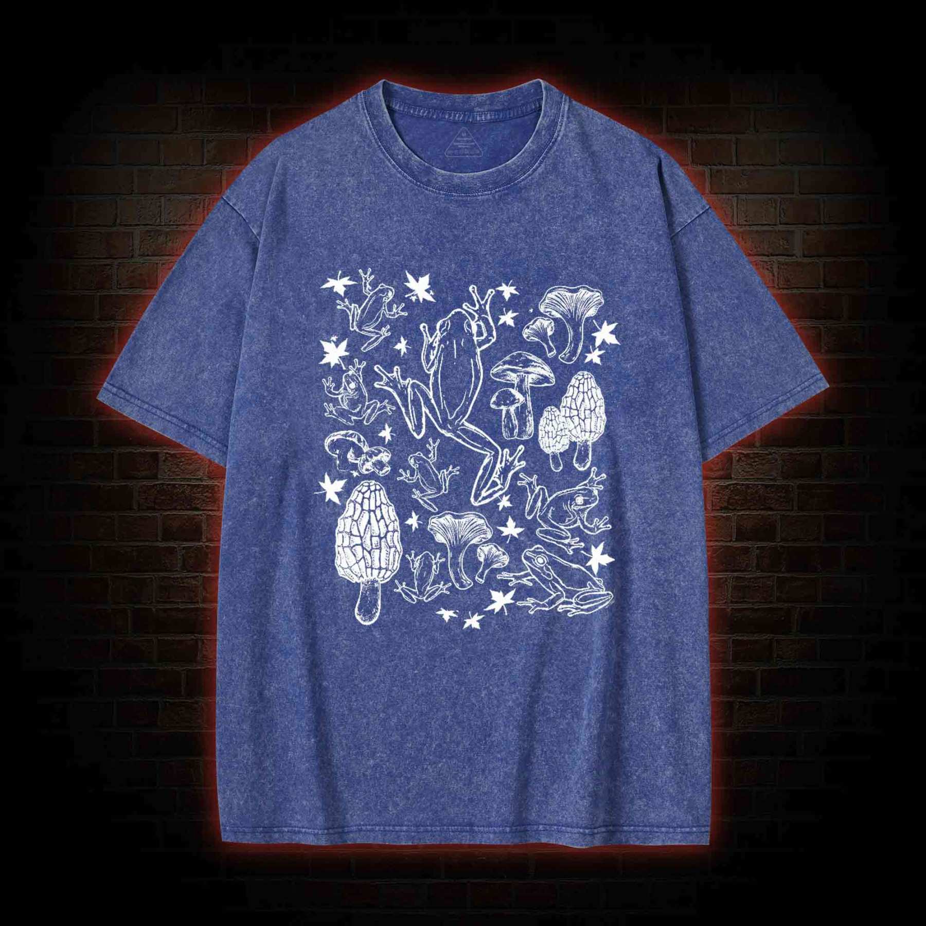 Frogs and Mushrooms Washed T-shirt
