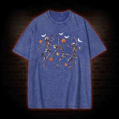 Dancing Skeletons Washed T-shirt