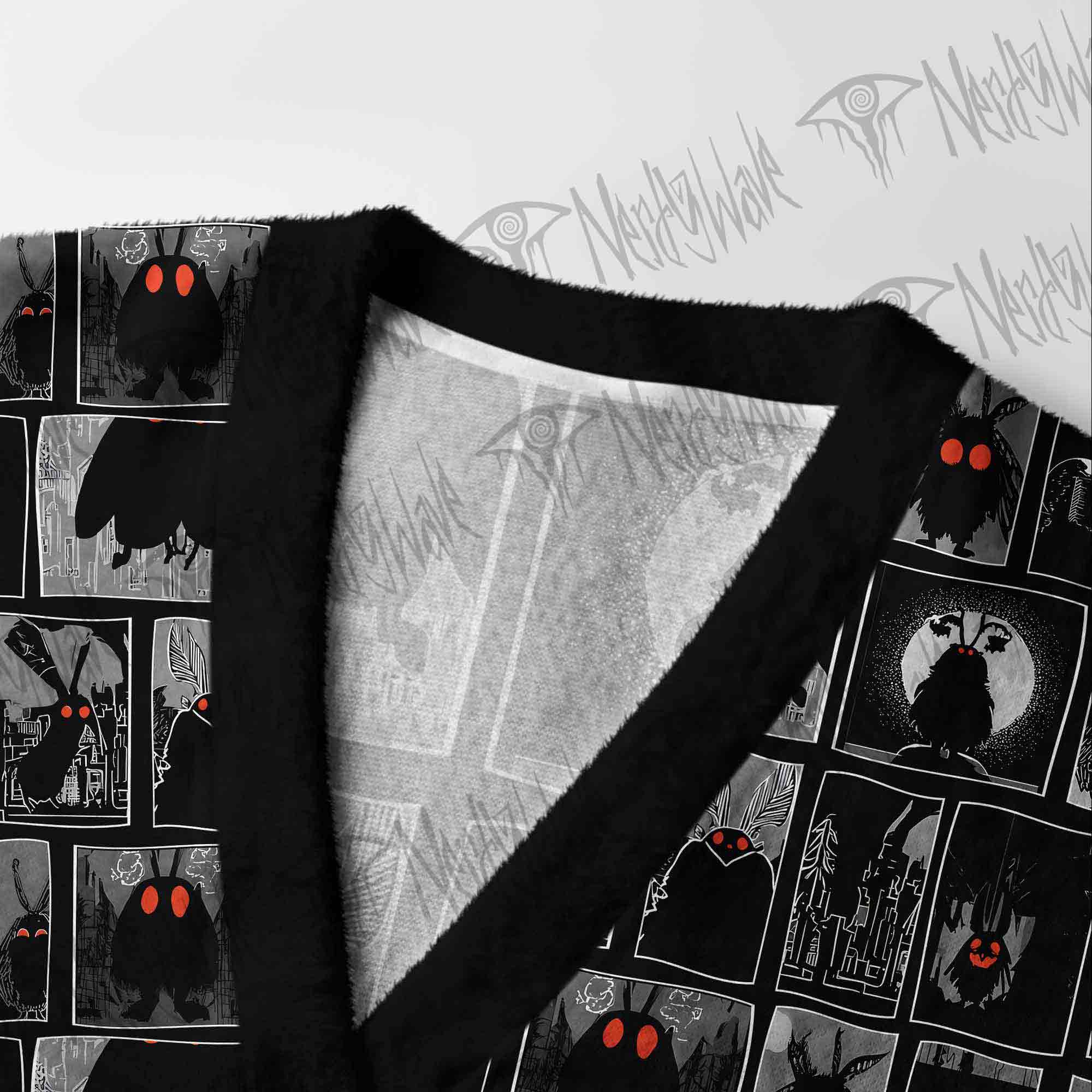 Mothman at Night Cardigan Sweater