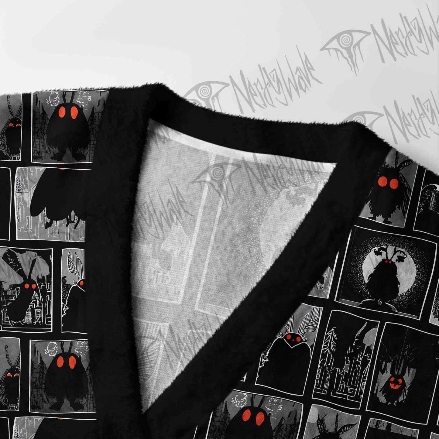 Mothman at Night Cardigan Sweater