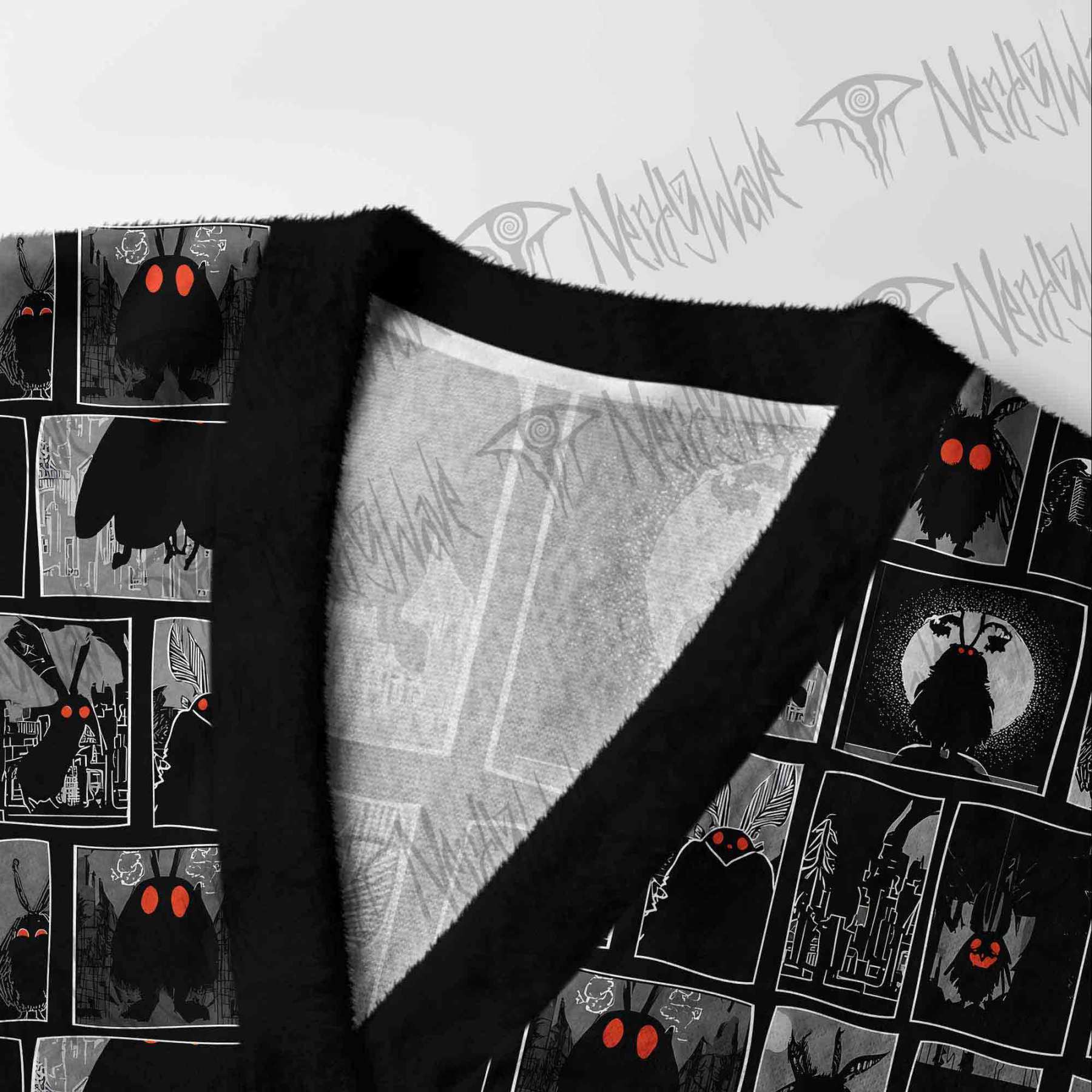 Mothman at Night Cardigan Sweater